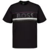 BOSS Green, T-Shirt Tee Iconic Zone, Baumwolle, Schwarz 1 BOSS Green, T-Shirt Tee Iconic Zone, Baumwolle, Schwarz -Herrenausstatter Geschaft 448895 norm