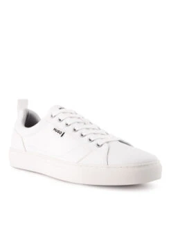 HUGO, Sneaker Morrie, Material-Mix, Weiß