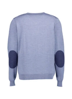 Stenströms, Pullover, Merinowolle Extrafine, Graublau -Herrenausstatter Geschaft 448941 norm2