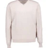 Stenströms, Pullover, Merinowolle Extrafine, Hellbeige -Herrenausstatter Geschaft 448942 norm