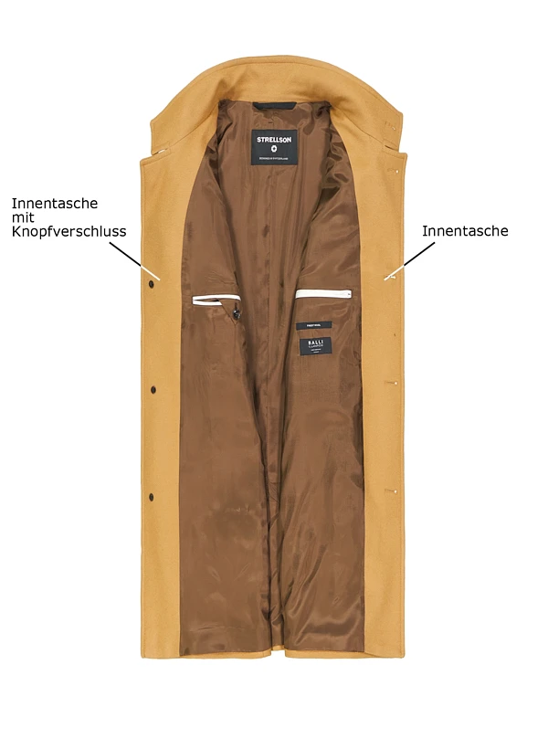 Strellson, Mantel Finchley, Wolle-Mix, Beige 4 Strellson, Mantel Finchley, Wolle-Mix, Beige – Bild 3