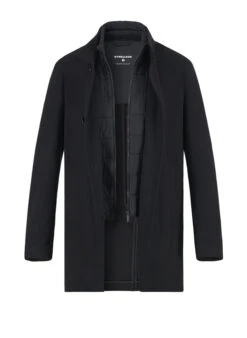 Strellson, Mantel Finlay, Wolle Halbgefüttert, Schwarz