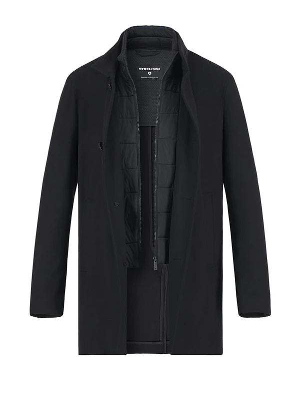 Strellson, Mantel Finlay, Wolle Halbgefüttert, Schwarz 3 Strellson, Mantel Finlay, Wolle Halbgefüttert, Schwarz