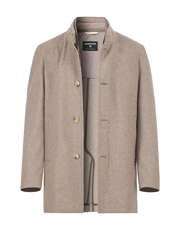 Strellson, Mantel Finlay, Wolle Halbgefüttert, Beige Meliert 3 Strellson, Mantel Finlay, Wolle Halbgefüttert, Beige Meliert