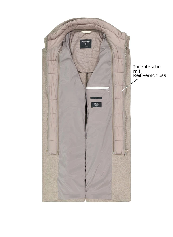Strellson, Mantel Finlay, Wolle Halbgefüttert, Beige Meliert 5 Strellson, Mantel Finlay, Wolle Halbgefüttert, Beige Meliert – Bild 3