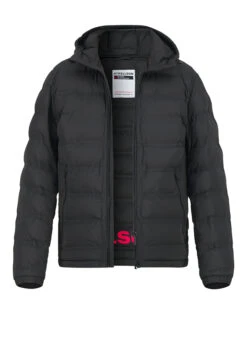 Strellson, Steppjacke Modica, Mikrofaser Wasserabweisend, Schwarz