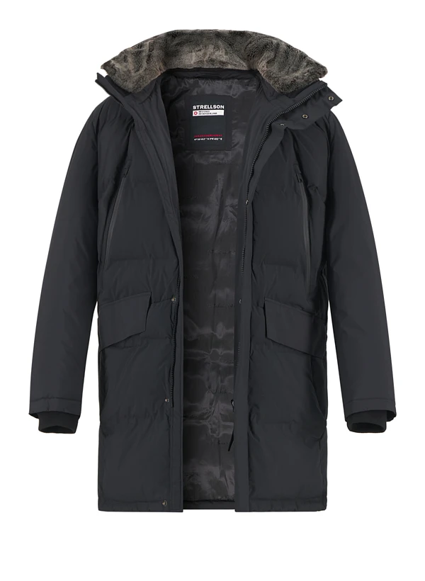 Strellson, FunktionsparkaAmbience, Mikrofaser Wattiert, Schwarz 3 Strellson, FunktionsparkaAmbience, Mikrofaser Wattiert, Schwarz