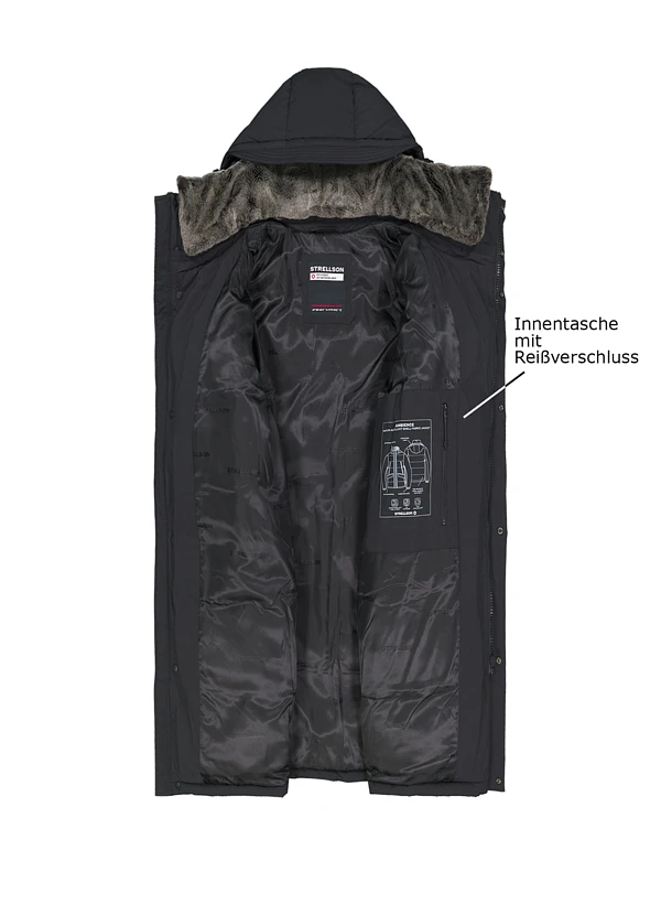 Strellson, FunktionsparkaAmbience, Mikrofaser Wattiert, Schwarz 5 Strellson, FunktionsparkaAmbience, Mikrofaser Wattiert, Schwarz – Bild 3