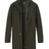 Strellson, Mantel Finlay, Wolle Halbgefüttert, Dunkelgrün -Herrenausstatter Geschaft 448962 norm