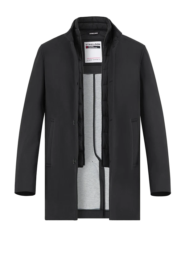 Strellson, Mantel Finlay, Baumwolle, Schwarz 3 Strellson, Mantel Finlay, Baumwolle, Schwarz