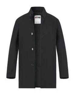 Strellson, Mantel Finchley Flex, Mikrofaser Wasserabweisend, Schwarz