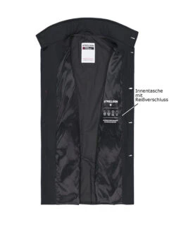 Strellson, Mantel Finchley Flex, Mikrofaser Wasserabweisend, Schwarz -Herrenausstatter Geschaft 448971 norm3