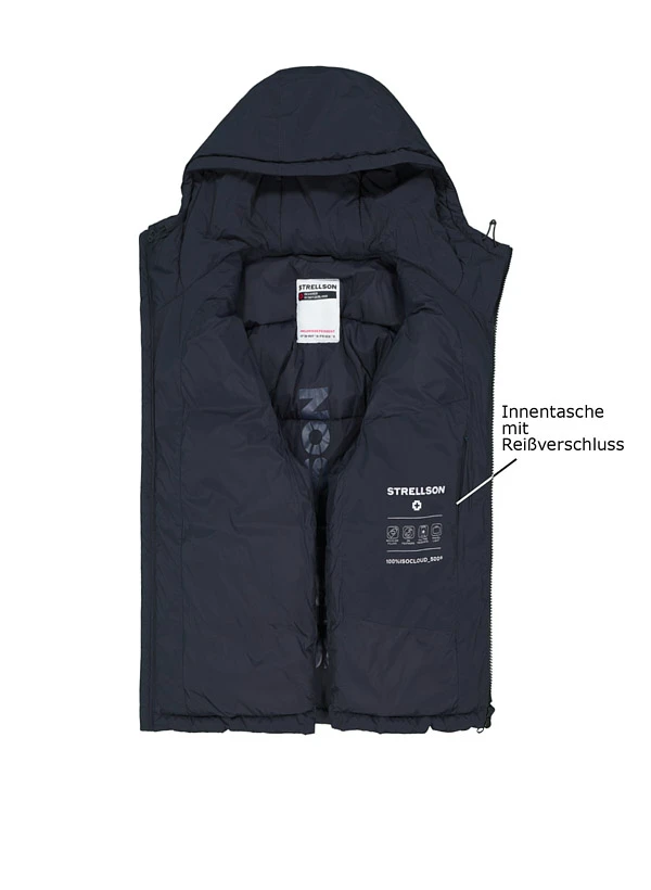 Strellson, Steppjacke Smooth, Mikrofaser Wasserabweisend, Dunkelblau 5 Strellson, Steppjacke Smooth, Mikrofaser Wasserabweisend, Dunkelblau – Bild 3