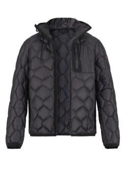 PEUTEREY, Daunenjacke Weiwei, Mikrofaser Wasserabweisend, Schwarz