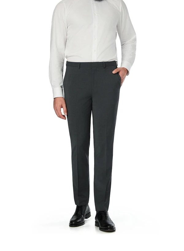 HUGO, Hose Hesten, Extra Slim Fit, Woll-Stretch, Grau Meliert 3 HUGO, Hose Hesten, Extra Slim Fit, Woll-Stretch, Grau Meliert