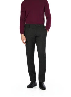 Strellson, Chino Rion, Regular Fit, Mikrofaser-Stretch, Anthrazit Meliert