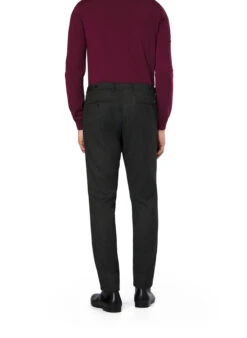 Strellson, Chino Rion, Regular Fit, Mikrofaser-Stretch, Anthrazit Meliert -Herrenausstatter Geschaft 449012 norm2