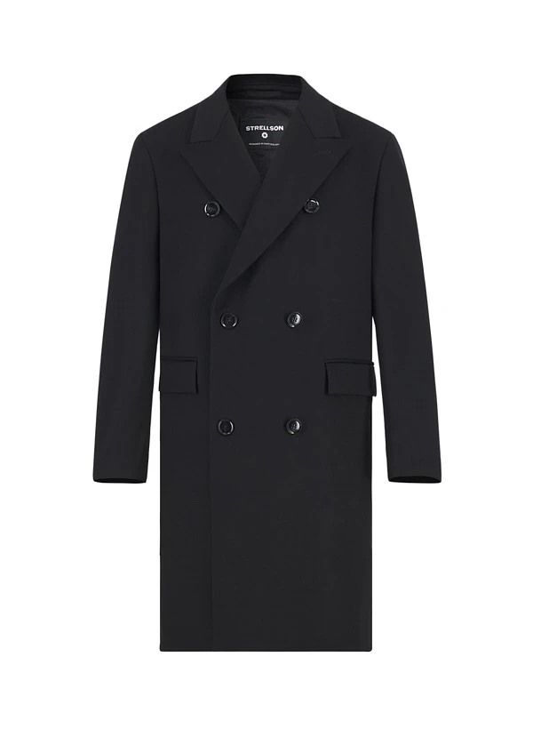 Strellson, Mantel Park Lane, Wolle, Schwarz 3 Strellson, Mantel Park Lane, Wolle, Schwarz