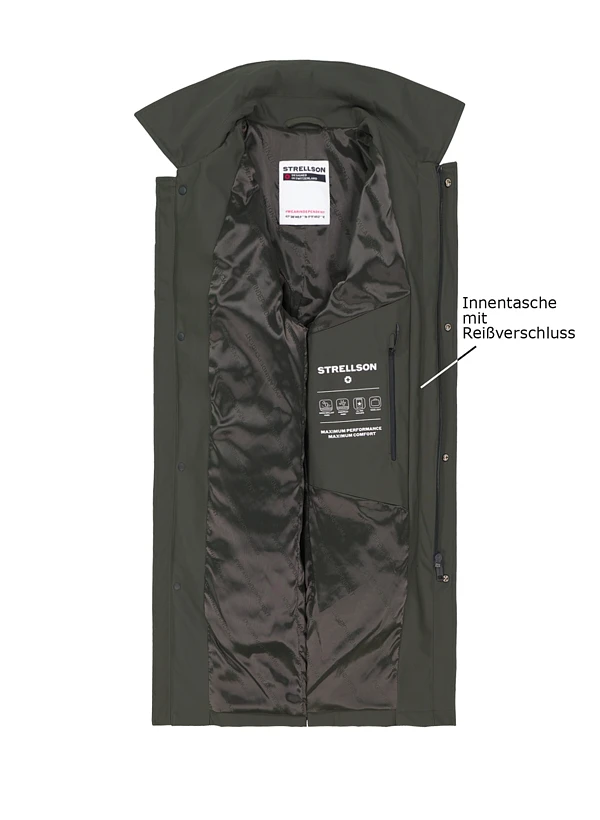 Strellson, Mantel Naro, Mikrofaser, Wasserabweisend, Dunkelgrün 5 Strellson, Mantel Naro, Mikrofaser, Wasserabweisend, Dunkelgrün – Bild 3