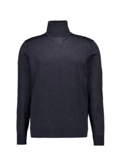 Strellson, Rollkragenpullover, Merinowolle Extrafein, Dunkelgrau