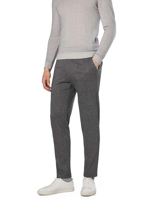 Strellson, Hose Tius, Slim Fit, Jersey, Grau Meliert 3 Strellson, Hose Tius, Slim Fit, Jersey, Grau Meliert
