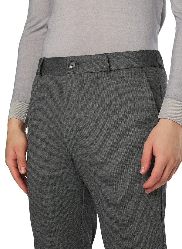 Strellson, Hose Tius, Slim Fit, Jersey, Grau Meliert 6 Strellson, Hose Tius, Slim Fit, Jersey, Grau Meliert – Bild 4