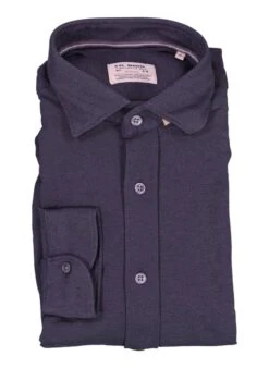 FIL NOIR, Hemd Torino, Shaped Fit, Baumwoll-Jersey, Anthrazit