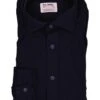 FIL NOIR, Hemd Torino, Shaped Fit, Baumwoll-Jersey, Nachtblau -Herrenausstatter Geschaft 449118 norm