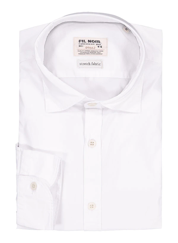 FIL NOIR, Hemd Ascoli, Shaped Fit, Baumwoll-Stretch CO2-Neutral, Weiß 3 FIL NOIR, Hemd Ascoli, Shaped Fit, Baumwoll-Stretch CO2-Neutral, Weiß