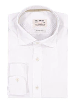 FIL NOIR, Hemd Roma, Shaped Fit, Baumwoll-Stretch, Weiß