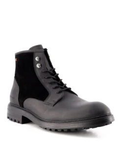 Rosso E Nero, Schnürboots, Nubuk Gefettet, Nero