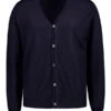 HACKETT, Cardigan, Merinowolle-Seide, Navy -Herrenausstatter Geschaft 449144 norm