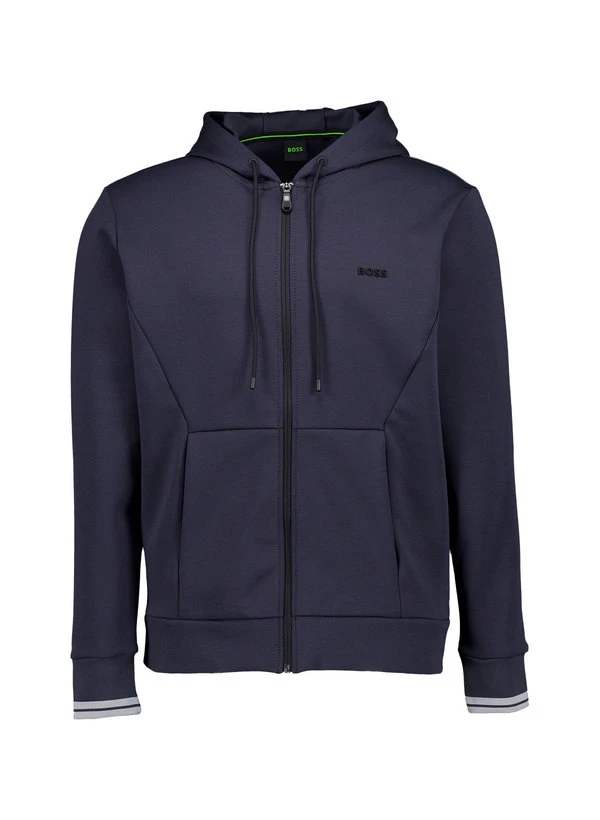BOSS Green, Sweatjacke FZ Zone, Baumwolle, Dunkelblau 3 BOSS Green, Sweatjacke FZ Zone, Baumwolle, Dunkelblau