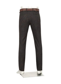 Alberto, Hose Rob, Slim Fit, Jersey, Anthra-cognac Gemustert -Herrenausstatter Geschaft 449161 norm3