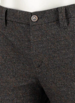 Alberto, Hose Rob, Slim Fit, Jersey, Anthra-cognac Gemustert -Herrenausstatter Geschaft 449161 norm4