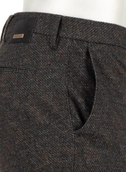 Alberto, Hose Rob, Slim Fit, Jersey, Anthra-cognac Gemustert -Herrenausstatter Geschaft 449161 norm5