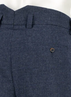 Alberto, Bundfaltenhose Ted, Wide Fit, Wolle Cropped, Navy -Herrenausstatter Geschaft 449164 norm6