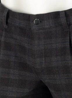 Alberto, Bundfaltenhose Lou, Regular Fit, Flanell, Fuchsia-anthrazit Kariert -Herrenausstatter Geschaft 449166 norm4