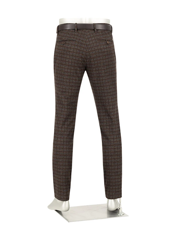 Alberto, Hose Rob, Slim Fit, Jersey, Grau Gemustert 6 Alberto, Hose Rob, Slim Fit, Jersey, Grau Gemustert – Bild 4