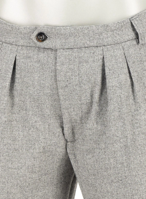 Alberto, Bundfaltenhose Ted, Wide Fit, Wolle Cropped, Grau 7 Alberto, Bundfaltenhose Ted, Wide Fit, Wolle Cropped, Grau – Bild 5