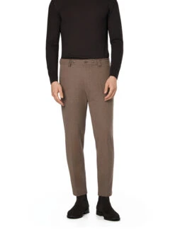 CINQUE, Hose Cijuno, Jersey Halbgefüttert, Dunkelbraun Meliert