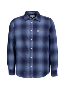 Wrangler, Hemd, Regular Fit, Bauwolle, Dark-indigo Kariert