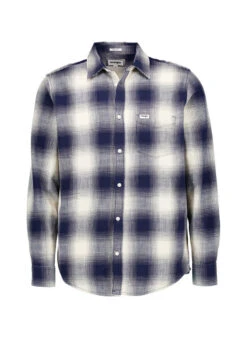 Wrangler, Hemd, Regular Fit, Bauwolle, Dusty Blue Kariert
