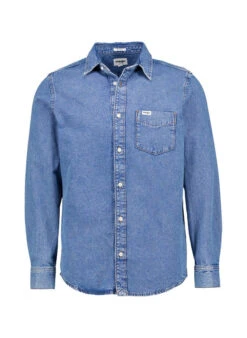 Wrangler, Jeanshemd, Regular Fit, Baumwolle, Indigo