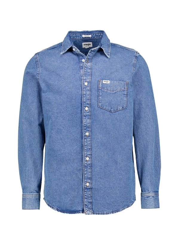Wrangler, Jeanshemd, Regular Fit, Baumwolle, Indigo 3 Wrangler, Jeanshemd, Regular Fit, Baumwolle, Indigo
