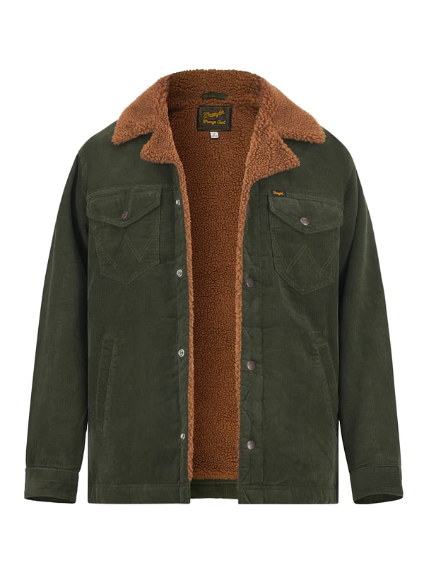 Wrangler, Jacke Wrange, Cord-Teddyfell, Grün 3 Wrangler, Jacke Wrange, Cord-Teddyfell, Grün