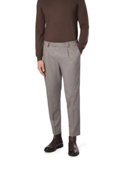 CINQUE, Hose Cisando, Mikrofaser-Stretch, Taupe Meliert