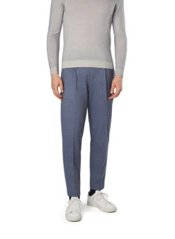 CINQUE, Hose Cisando, Mikrofaser-Stretch, Dunkelblau Meliert