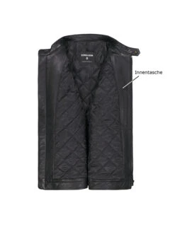 Strellson, Lederjacke Jace, Lammnappa Wattiert, Schwarz -Herrenausstatter Geschaft 449271 norm3