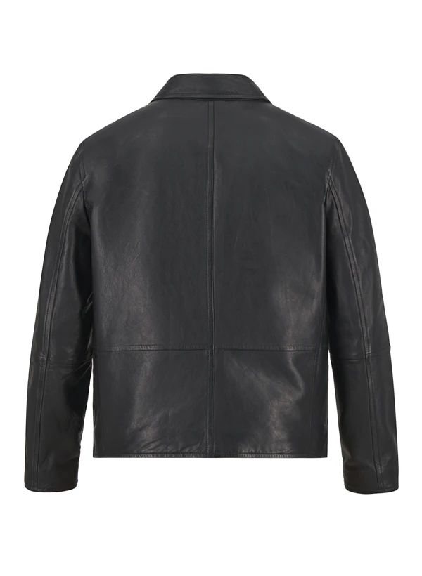 Strellson, Lederjacke Kellan, Lammnappa Vattiert, Schwarz 4 Strellson, Lederjacke Kellan, Lammnappa Vattiert, Schwarz – Bild 2